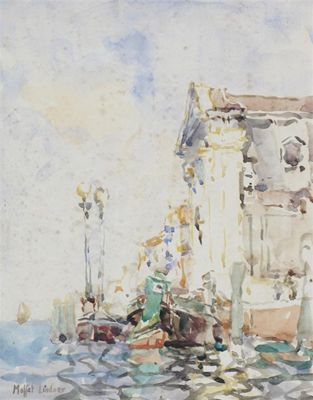 Appraisal: Moffat Peter Lidner - Zattere Venice Signed Watercolour x cm