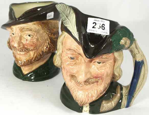 Appraisal: Royal Doulton Large Character Jugs Robin Hood D and Robin