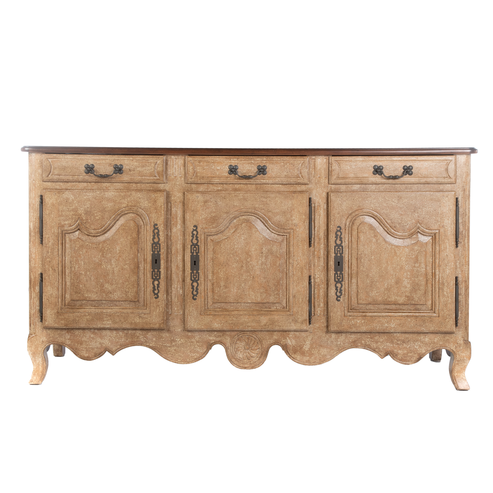 Appraisal: CUSTOM FRENCH COUNTRY BUFFET CONSOLE th century made by Collection