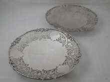 Appraisal: A pair of pierced silver open dishes with cast vine