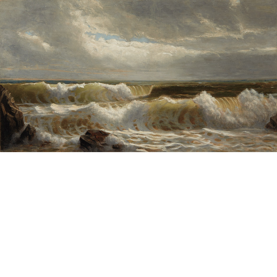 Appraisal: Attributed to William Trost Richards Seascape Oil on canvas x