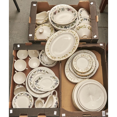 Appraisal: A Royal Doulton Clairmont pattern dinner service and another Burgundy