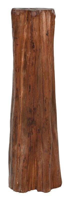 Appraisal: Tropical Exotic Hardwood Log Form Pedestal probably lignum vitae very