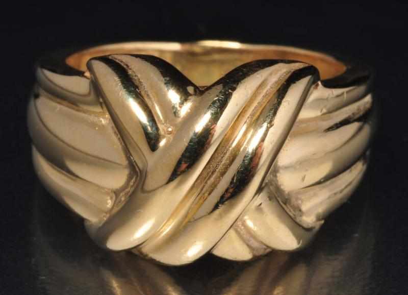 Appraisal: Tiffany K Y Gold Ring in Knot Shape Description Weight