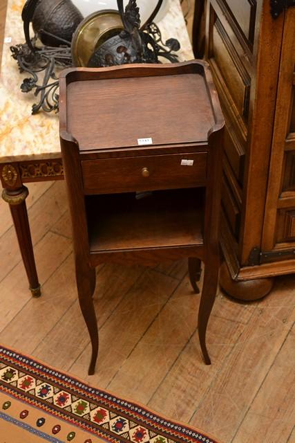 Appraisal: A PAIR OF FRENCH PROVINCIAL OAK BEDSIDE CABINETS A PAIR