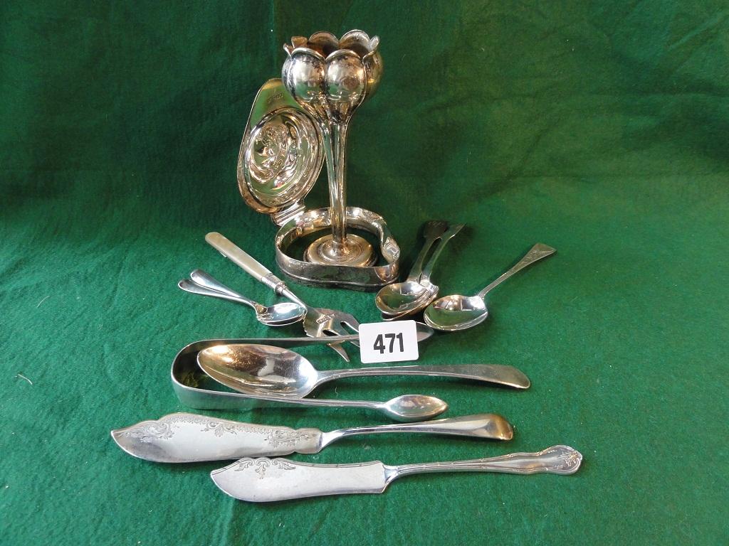 Appraisal: A mixed selection of silver including teaspoons a posy vase