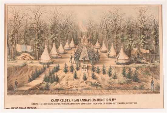 Appraisal: Civil War Camp View ''Camp Kelsey near Annapolis Junction Md