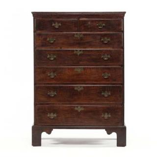 Appraisal: New England Chippendale Semi Tall Chest of Drawers late th