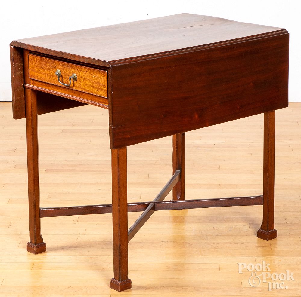 Appraisal: Pennsylvania Chippendale mahogany Pembroke table Pennsylvania Chippendale mahogany Pembroke table