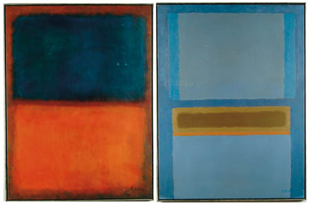 Appraisal: R CUTLER American th Century PAIR OF ABSTRACTS Large pair