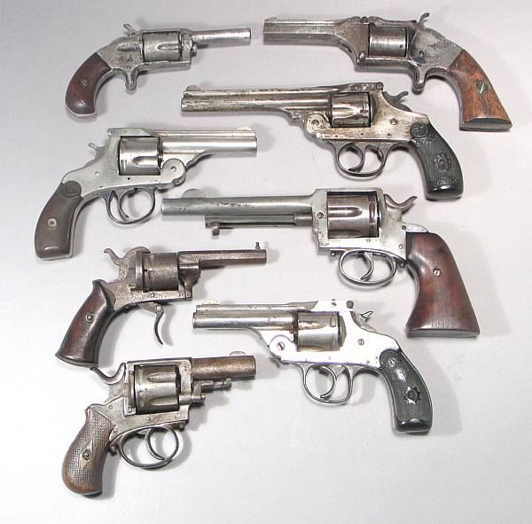 Appraisal: A lot of eight th century revolvers Including a Smith