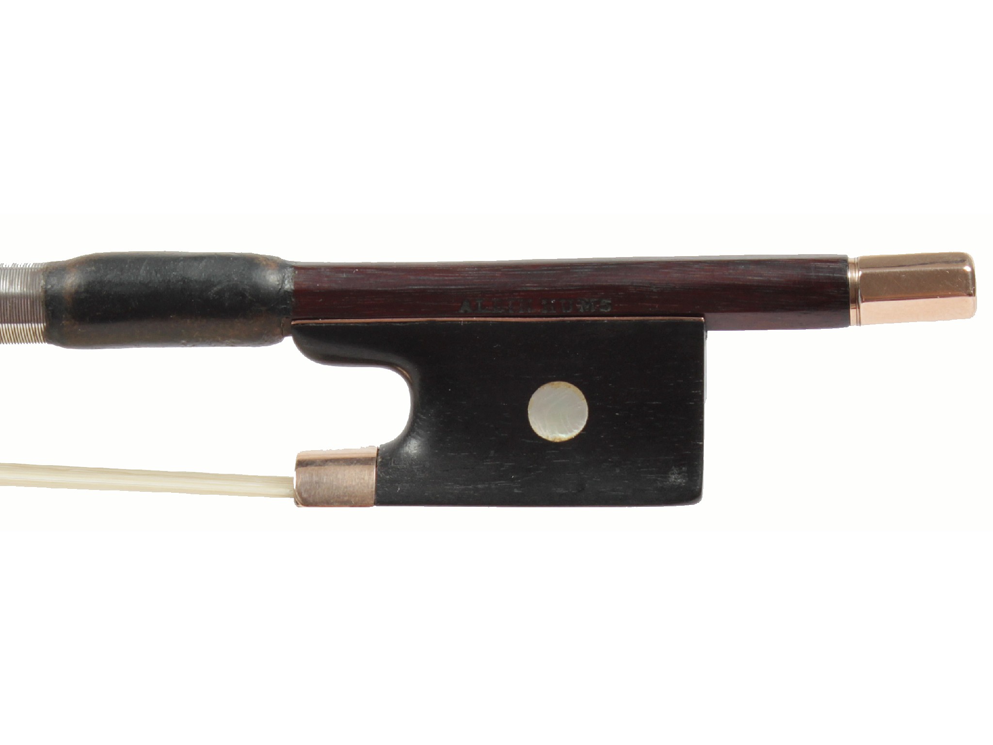 Appraisal: German gold mounted violin bow by and stamped Albin Hums