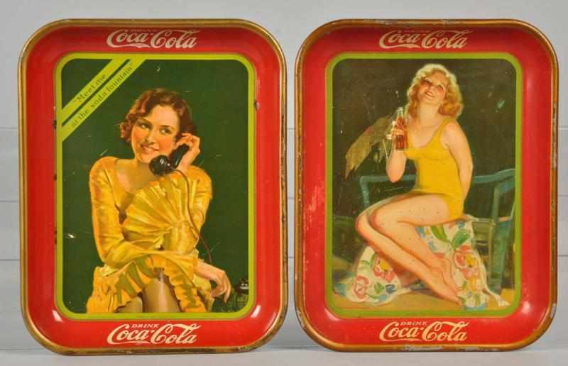 Appraisal: Coca-Cola Serving Trays The tray has heavy rim chips medium