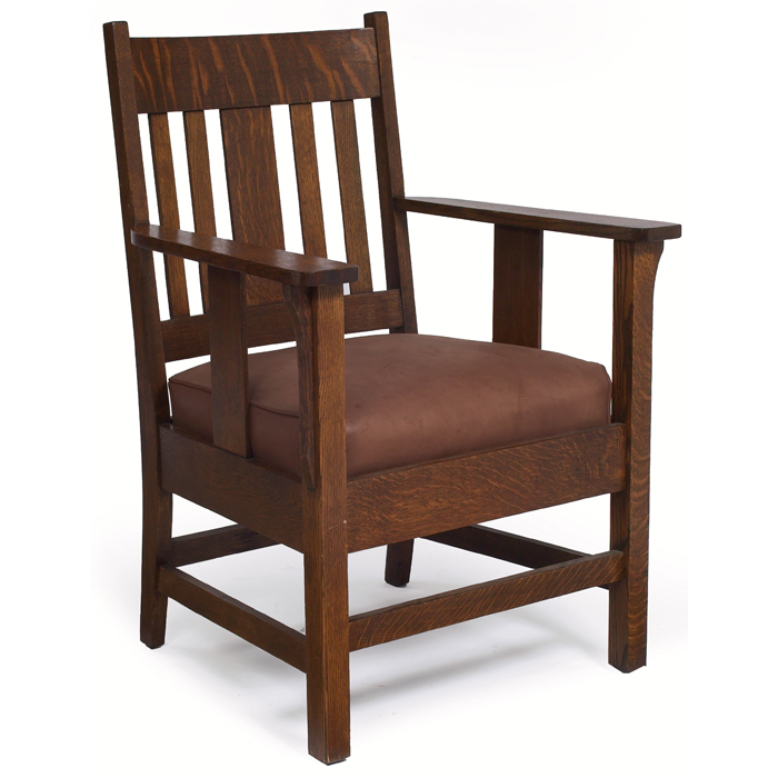 Appraisal: Harden armchair five vertical slats to back and one wide