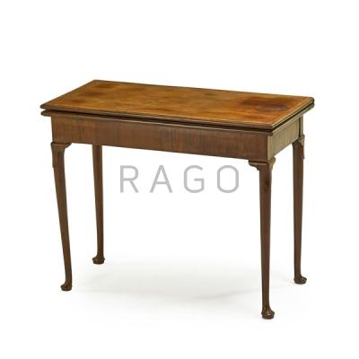 Appraisal: GEORGE II CARD TABLE Condition Report