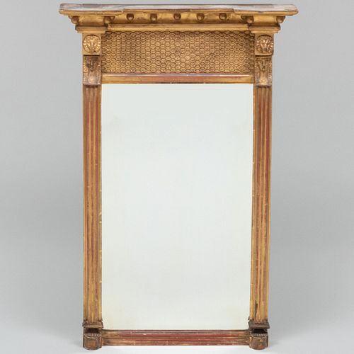 Appraisal: SMALL REGENCY GILTWOOD PIER MIRROR x in Provenance Marguerite Caset