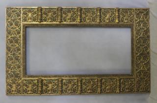 Appraisal: Antique Carved Gilt and Patinated Italian Frame A really great