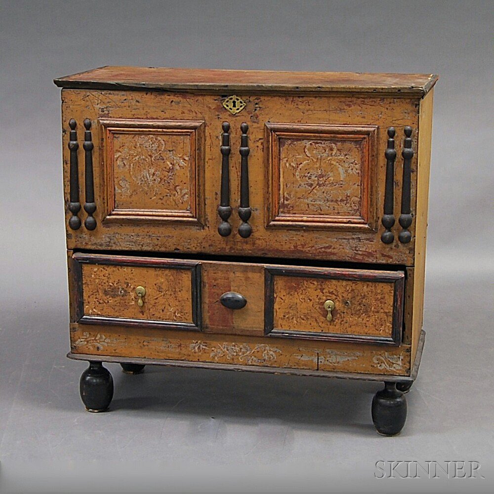 Appraisal: Chest over Drawer probably New England early th century molded