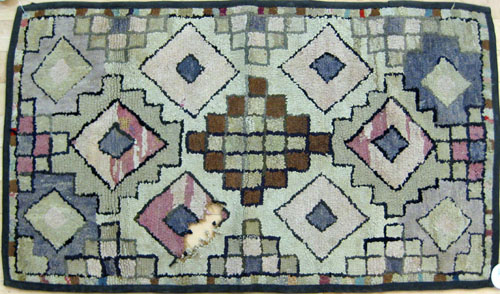 Appraisal: Two American hooked rugs ' x ' and ' x