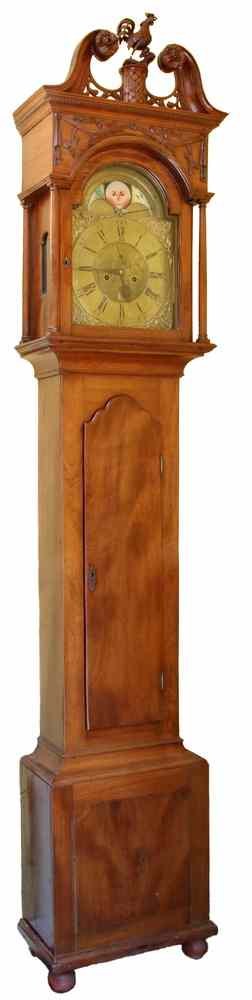 Appraisal: RARE PHILADELPHIA TALL CLOCK - th c Walnut Cased Philadelphia