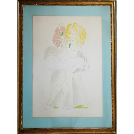 Appraisal: Marcel Vertes BALLET DANCERS Color lithgraph Estimate -