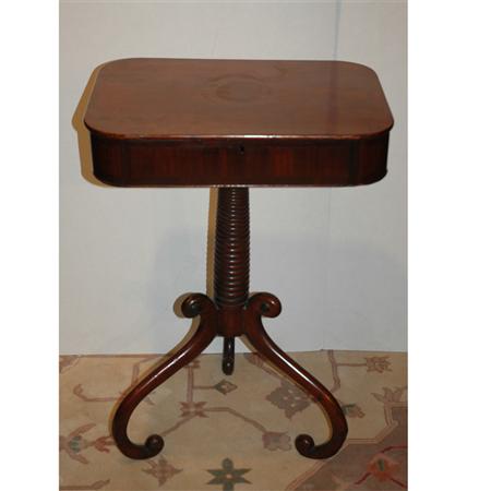 Appraisal: Regency Style Mahogany Work Table Estimate -