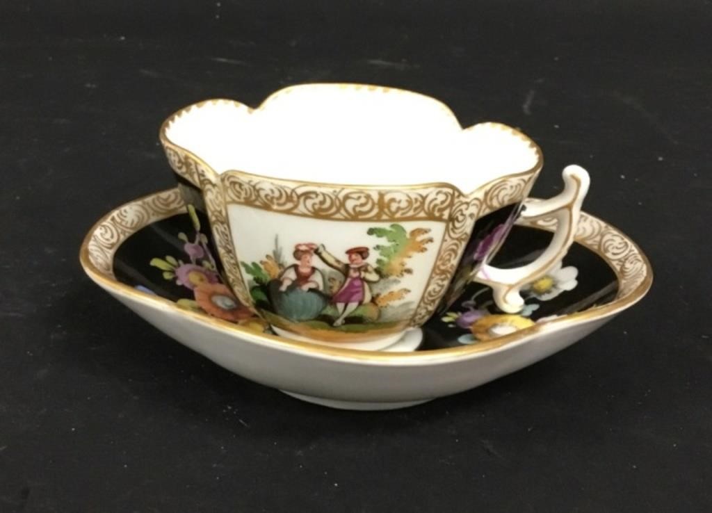 Appraisal: HELENA WOLFSOHN GERMAN PORCELAIN CUP SAUCERIn the style of Meissen