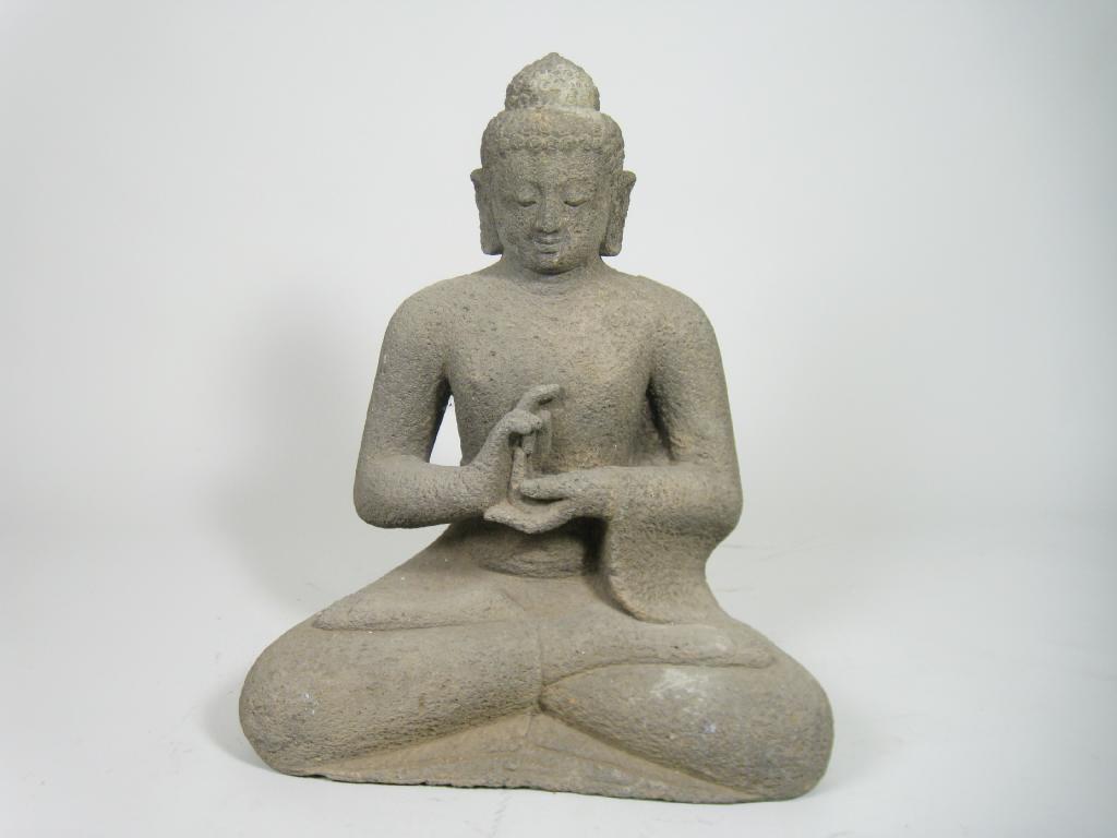 Appraisal: An Indonesian Volcanic Hindu Goddess in Cakra Mudra Pose having