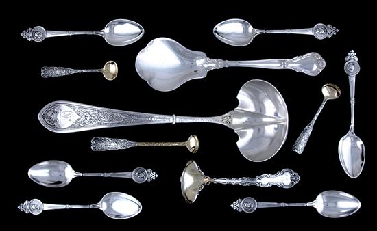 Appraisal: Gorham sterling flatware Medallion pattern teaspoons circa L Raphael pattern