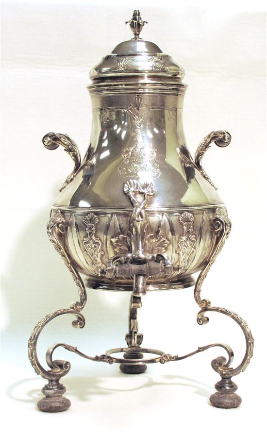 Appraisal: Sterling late th C French hot water kettle export mark