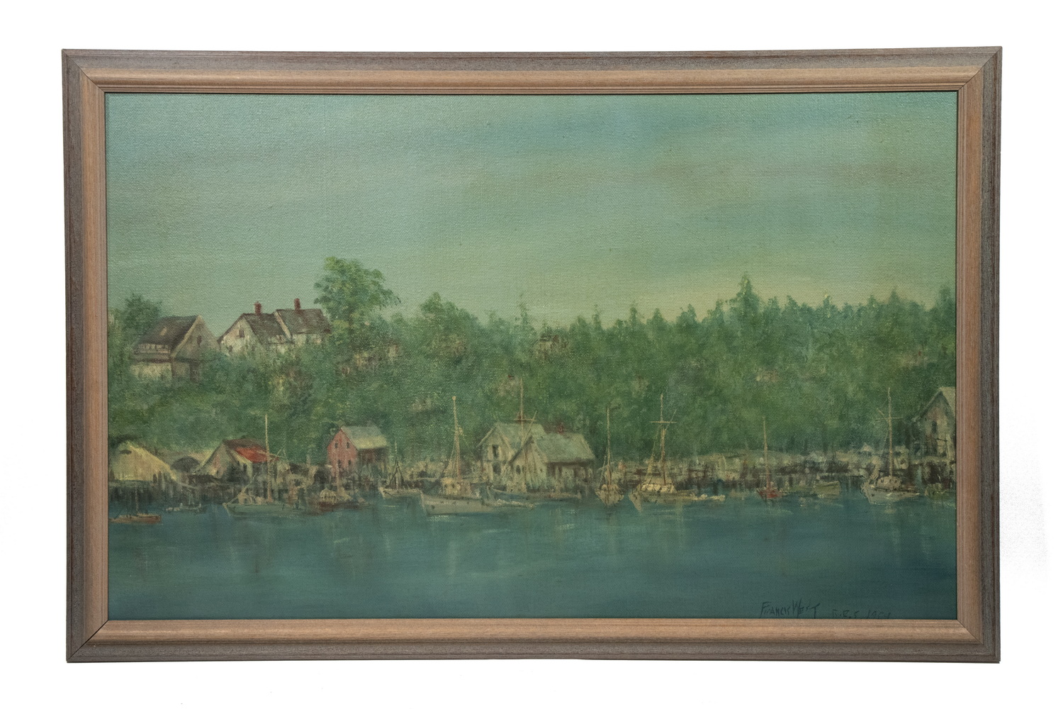 Appraisal: FRANCIS X WEST RI - Old Jamestown Waterfront oil on