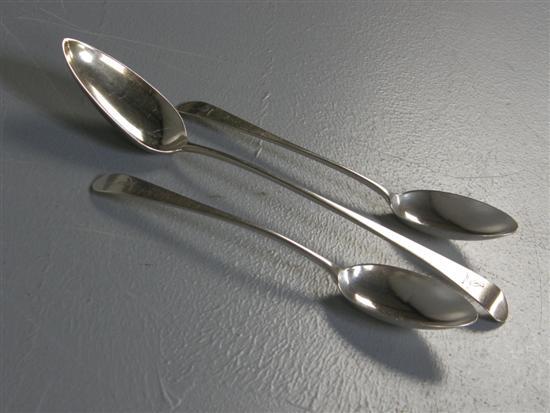 Appraisal: George III Old English pattern silver gravy spoon London and