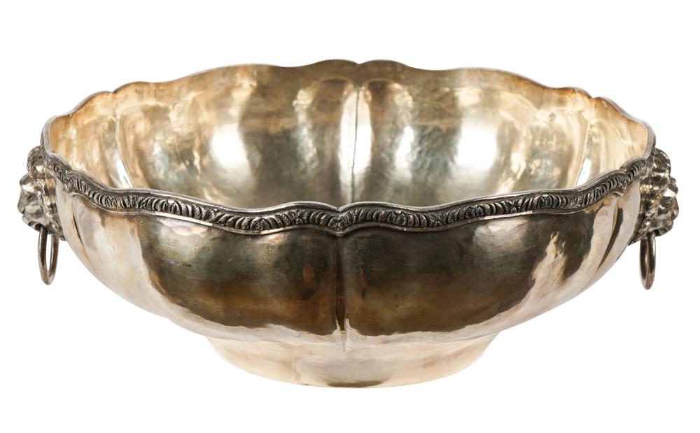 Appraisal: PERUVIAN HAMMERED STERLING SILVER BOWLstamped Welsch further stamped Peru and