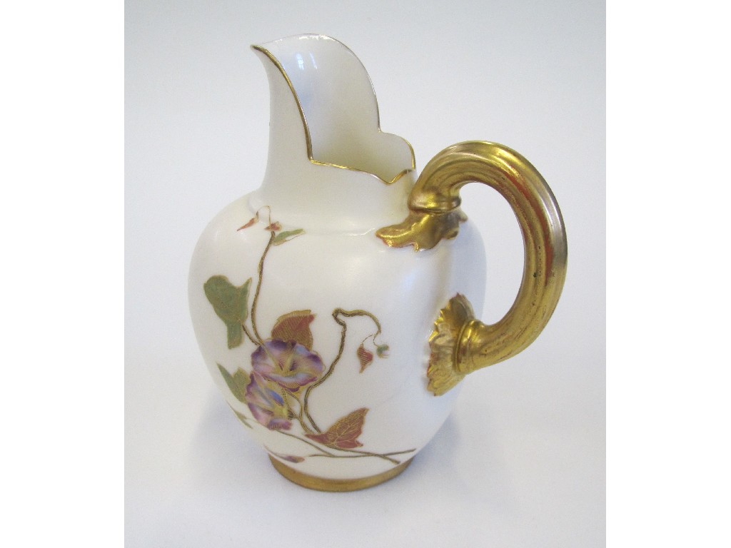 Appraisal: Royal Worcester jug shape no decorated with flowers chip to