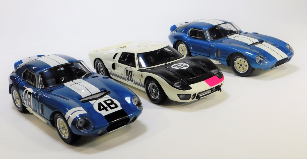 Appraisal: EXOTO RACING LEGEND COBRA DAYTONA GT DIECAST United States ContemporaryThree