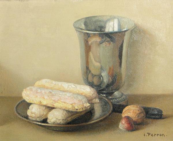 Appraisal: Charles Clement Francis Perron French - A still life of