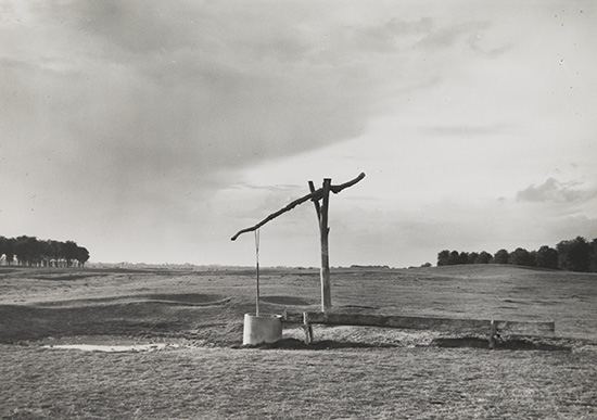 Appraisal: KERT SZ ANDR - Puszta Hungary Silver print x inches