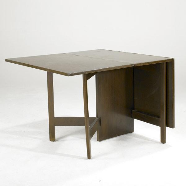 Appraisal: GEORGE NELSON FOR HERMAN MILLER Gate-leg dining table in dark