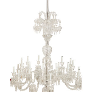 Appraisal: A French Molded and Cut Glass Twenty-Four-Light Chandelier th Century