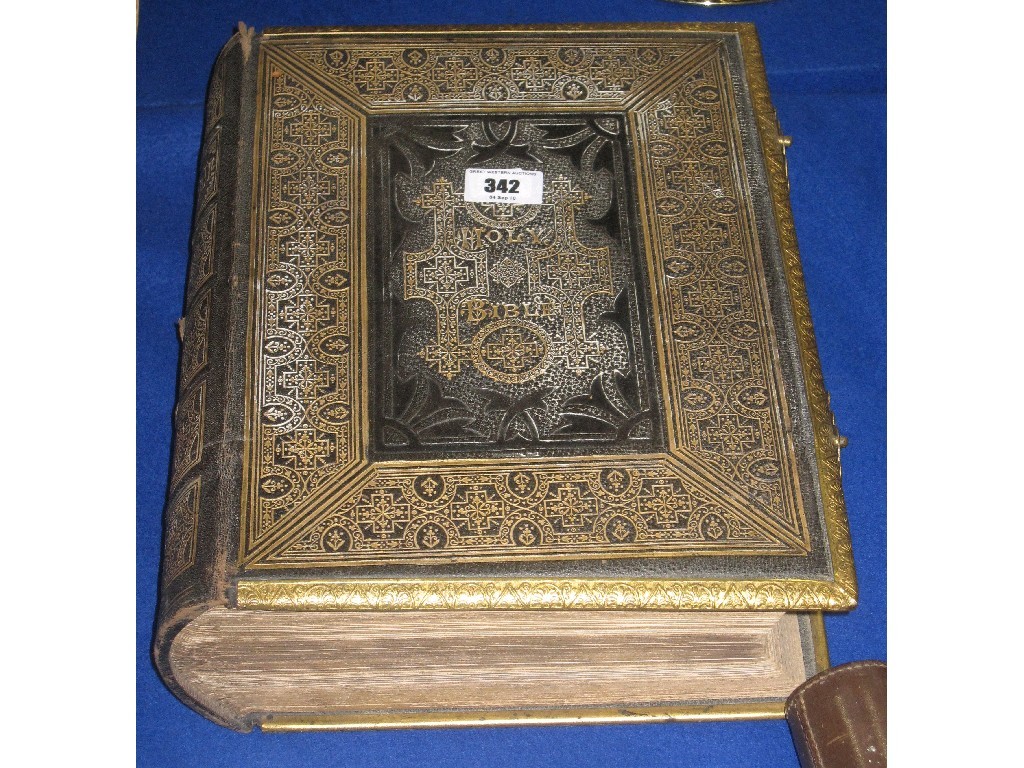 Appraisal: Gilt metal mounted Family Bible