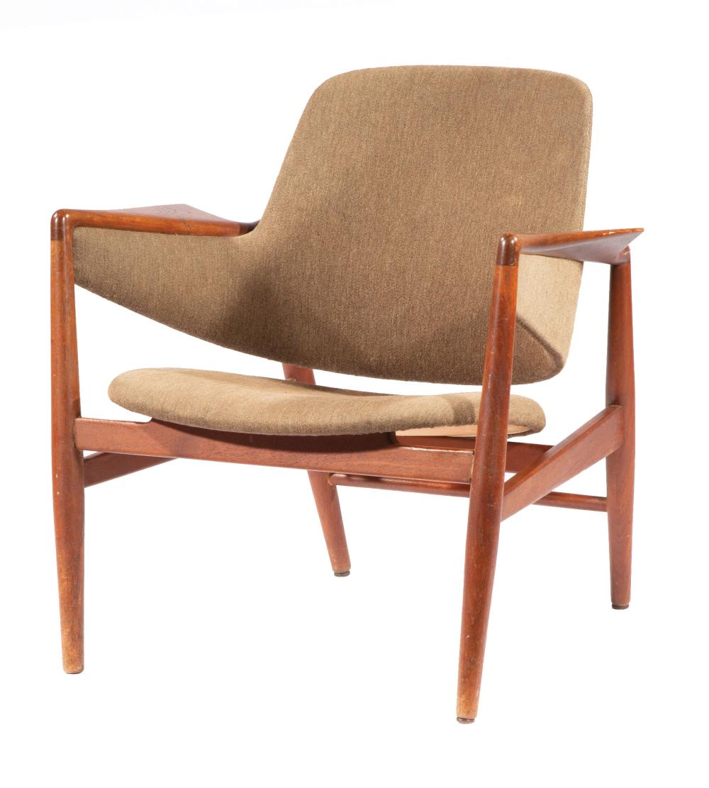 Appraisal: Ib Kofod-Larsen for Christen Larsen Teak Lounge Chair c shaped