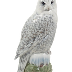 Appraisal: A Royal Copenhagen Porcelain Owl Circa - with stamped and