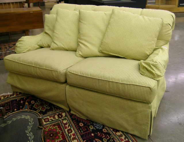 Appraisal: Stanford Furniture two cushion loveseat with checkered upholstery