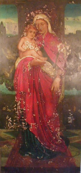 Appraisal: Sachoven or Sachovenco Mother and child oil on canvas indistinctly