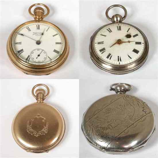 Appraisal: A Collection of Four Pocket Watches comprising an American gold