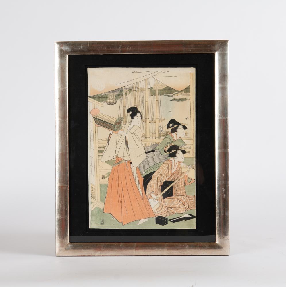 Appraisal: TH C UKIYO-E COLOR WOODBLOCK An unidentified th century impression