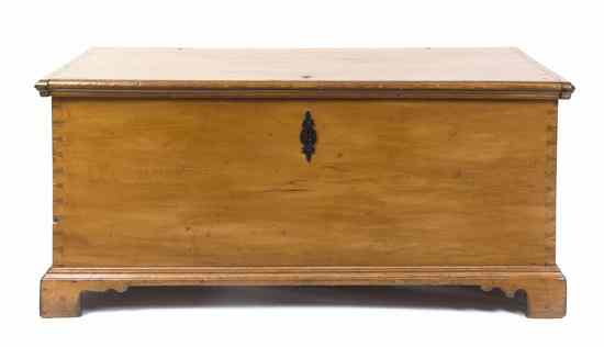 Appraisal: An American Pine Chest having a rectangular hinged lid over