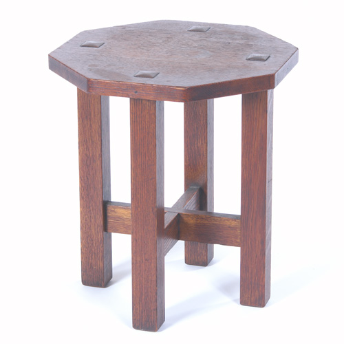 Appraisal: L J G STICKLEY Octagonal tabouret with its legs mortised