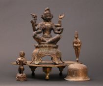 Appraisal: A Lot of Contemporary Indian Items Includes a prayer bell