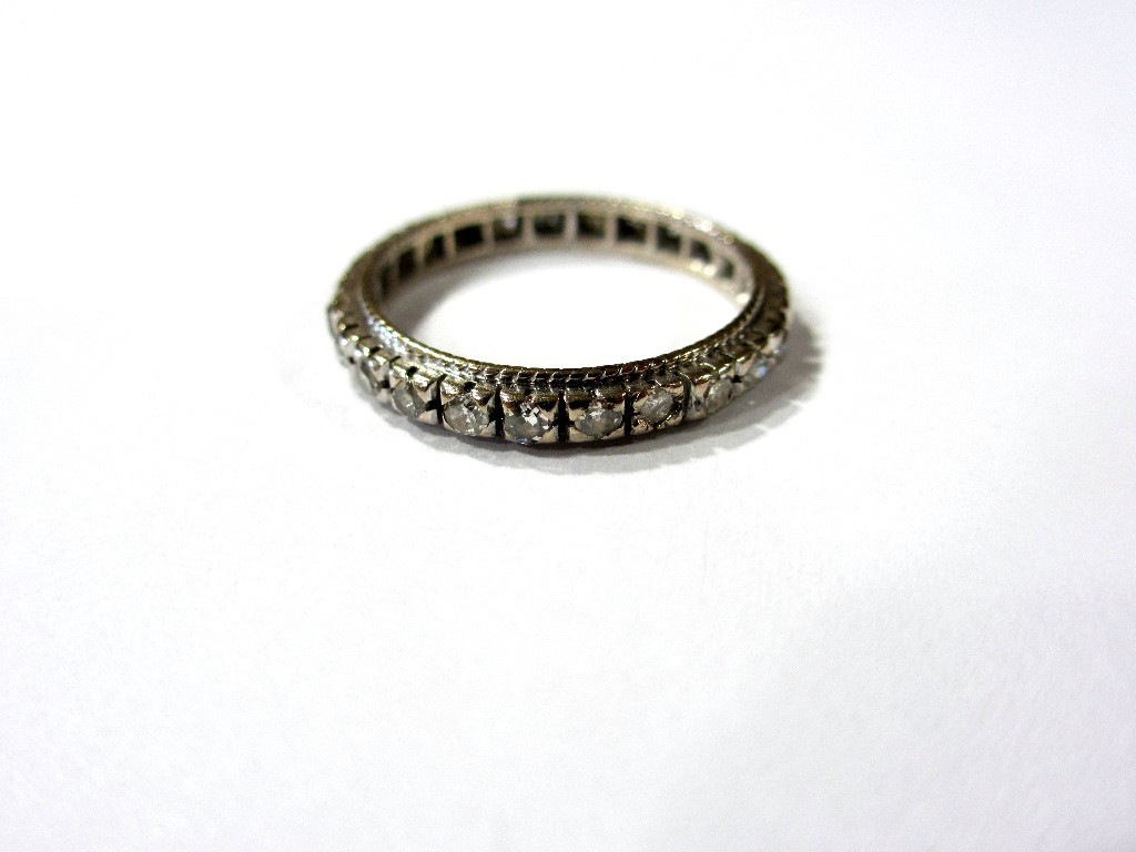 Appraisal: A diamond full eternity ring the small eight cut brilliants